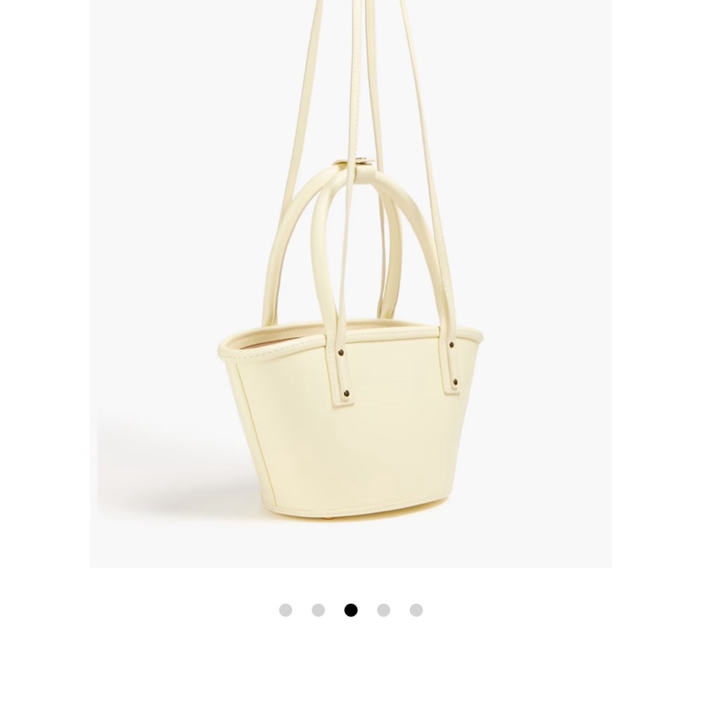 Jacquemus Pastel Yellow Textured Leather Tote Bag - Picture 3 of 6